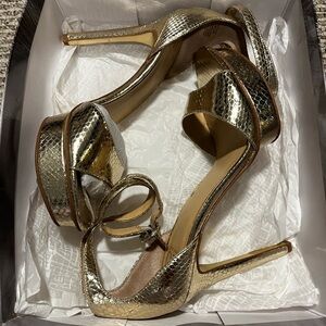 Elegant Gold Stiletto Heels -JLO Brand
